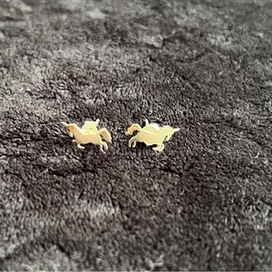 Sterling Silver Unicorn Stud Earrings